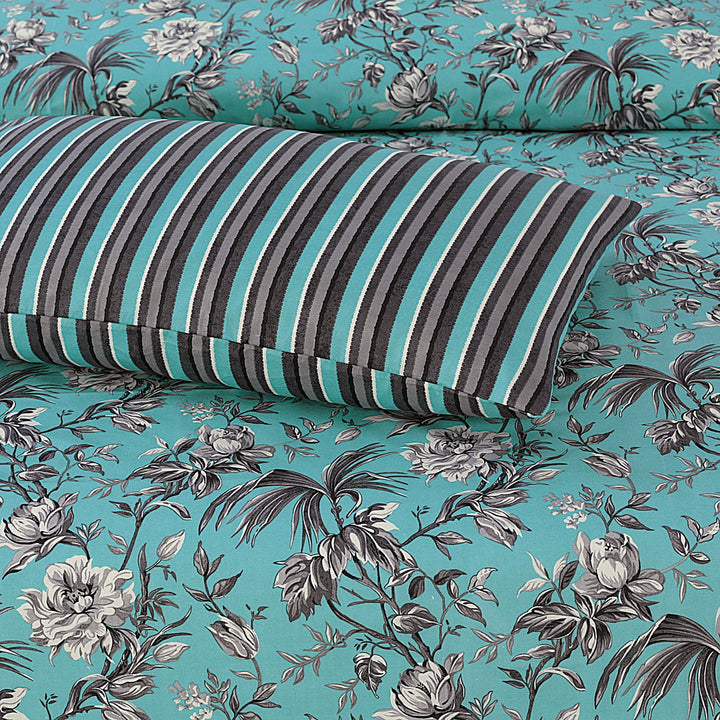 Comfy Aqua Cotton Bedsheet