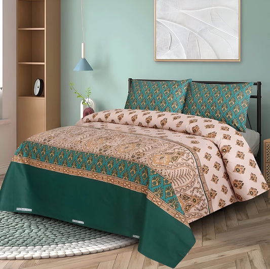 Emerald Petal cotton bedsheet