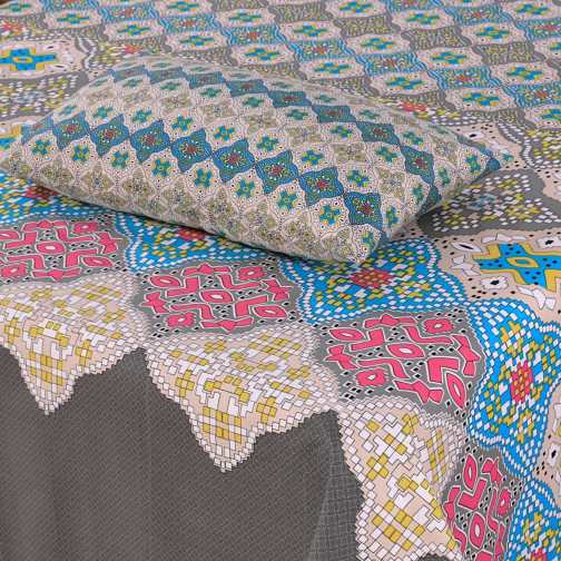 Serene Oasis cotton bedsheet