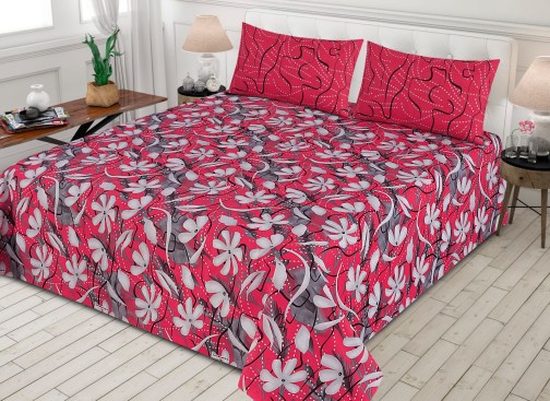 Scarlet Petal cotton bedsheet