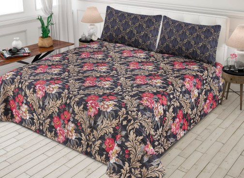 Petal Serenity cotton bedsheet