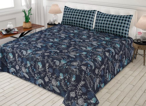 Midnight Floral Cotton bedsheet