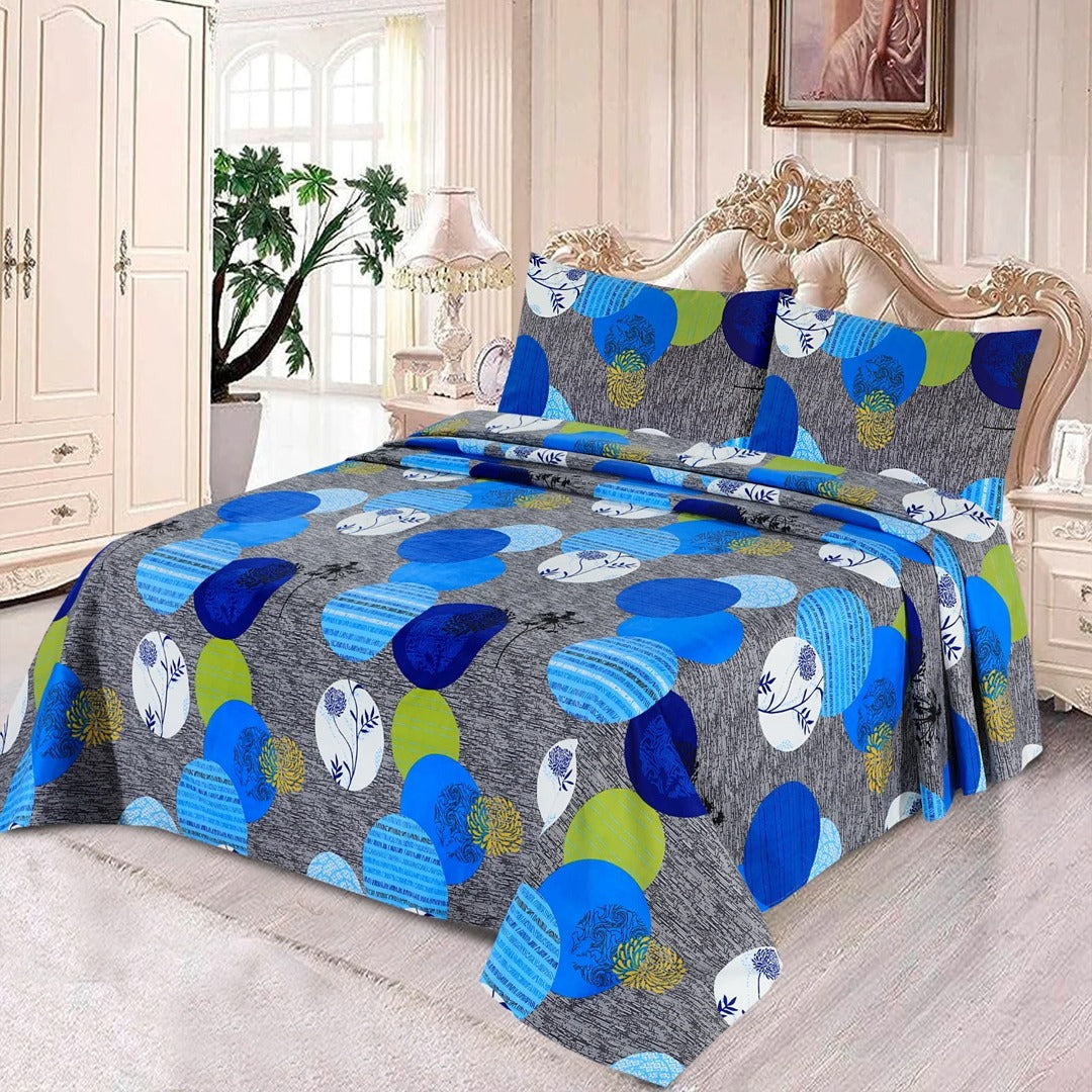 Blue Circle Summer - Bed Sheet Set