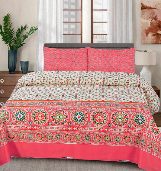 Pinky Poster Cotton Bedsheet