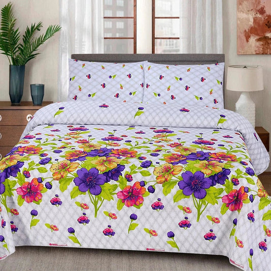 Petal Haven Cotton Bedsheet