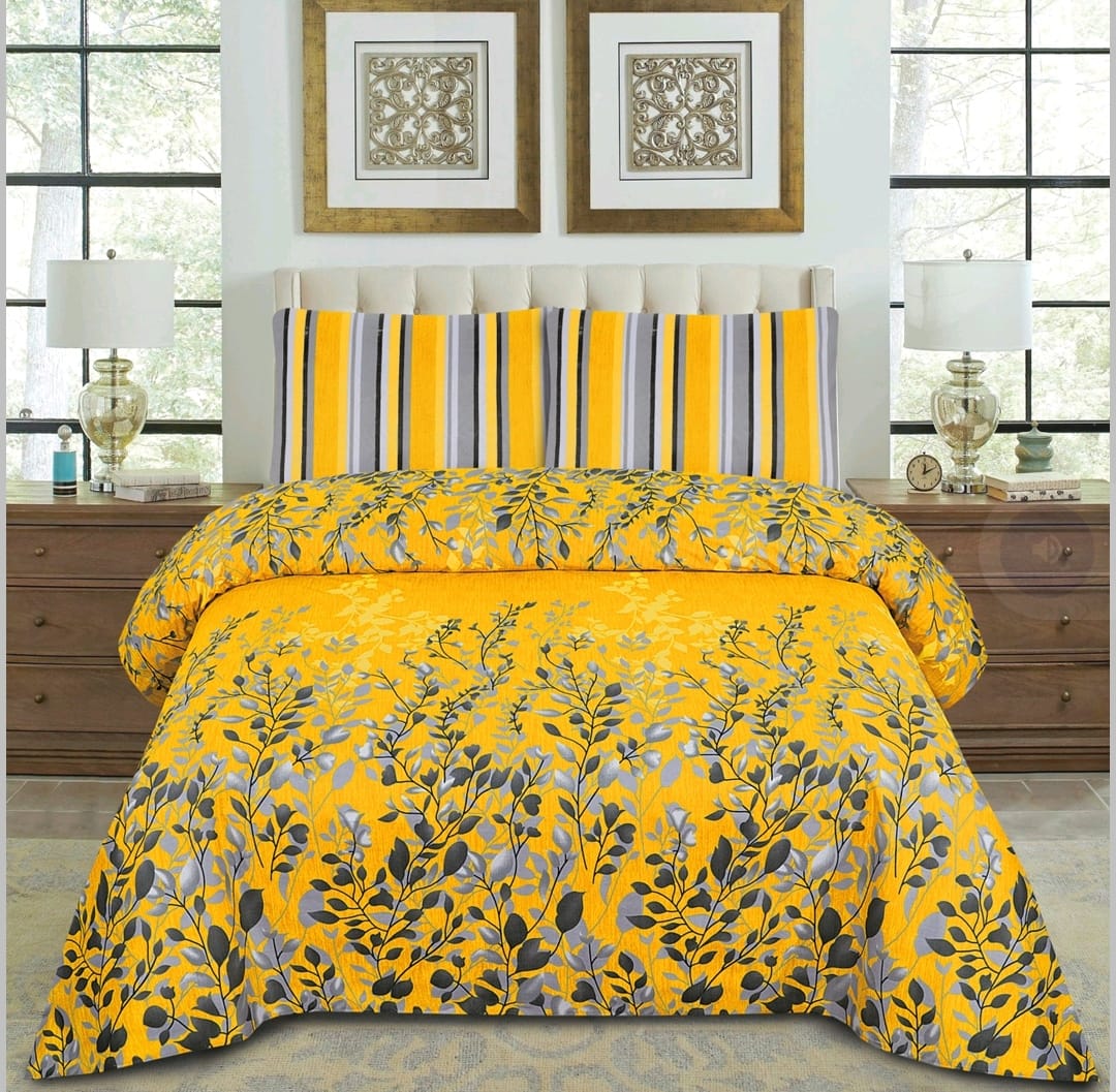 Sunlit Floral Harmony Cotton Bedsheet