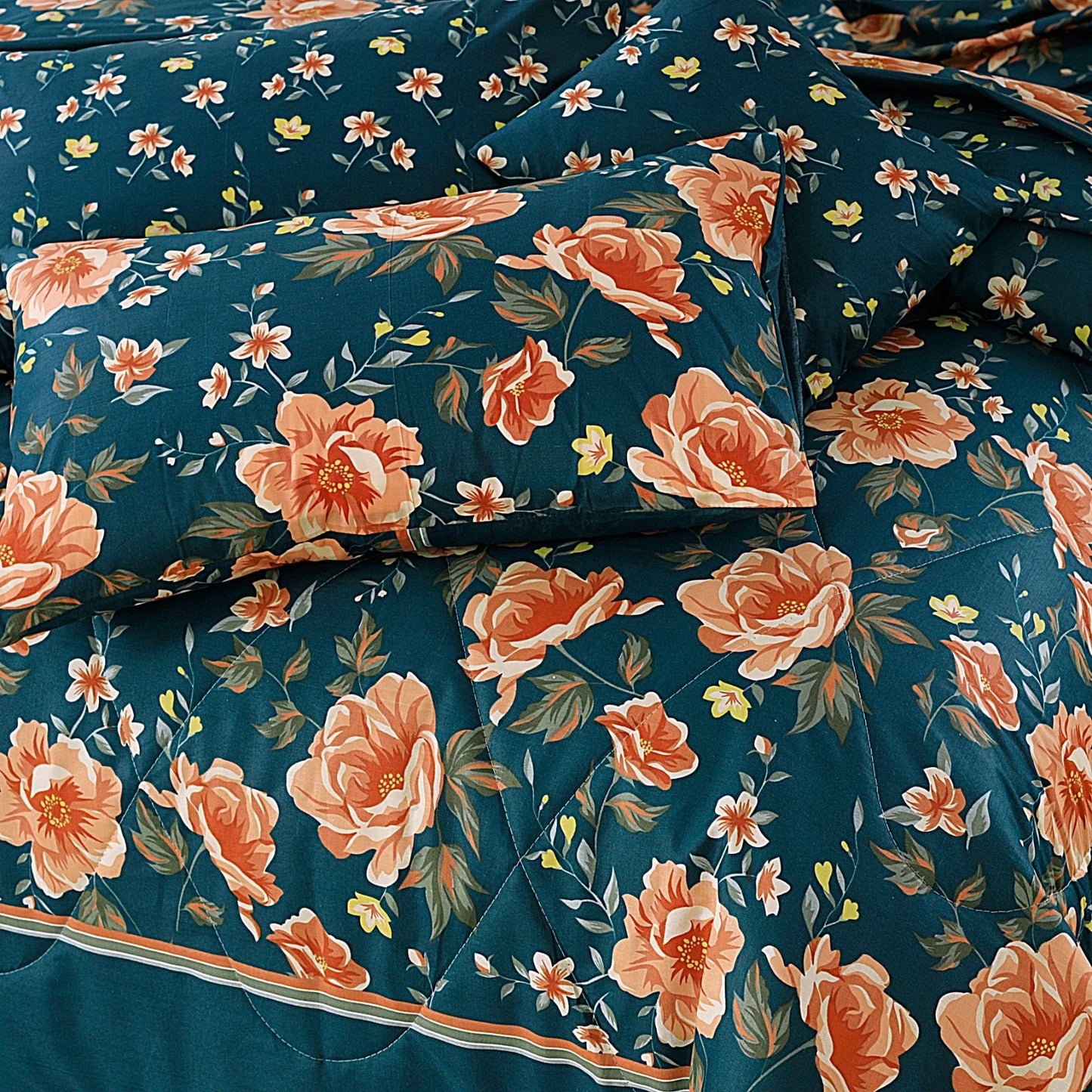 Vibrant Floral Harmony Comfort Set – 7 PCS