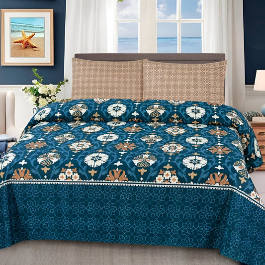 Sapphire Floral cotton bedsheet