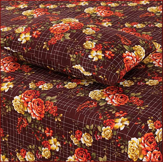 Monochrome Blossom cotton stain bedsheet