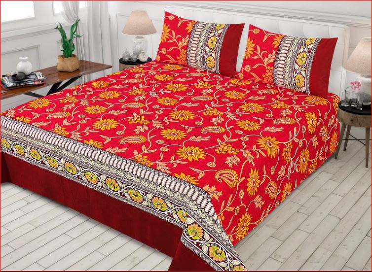 Radiant Blossom cotton stain bedsheet