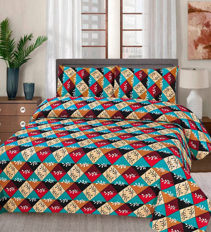 Geometric Relish Cotton Stain Bedsheet