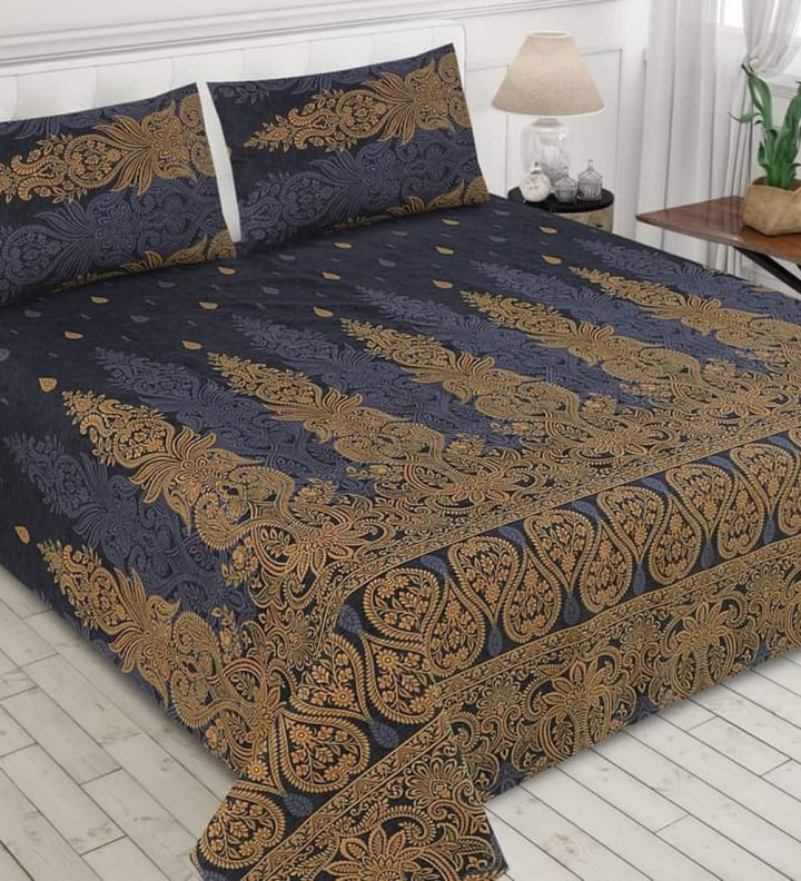 Babylon Blue Cotton Bedsheet