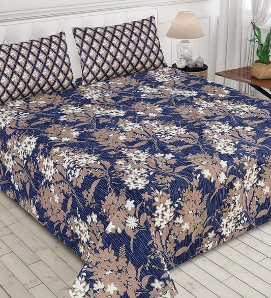 Midnight Blue Cotton Bedsheet